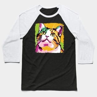 Munchkin Cat Pop Art - Cat Lover Gift Baseball T-Shirt